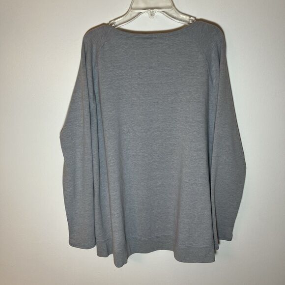 Southampton Long Sleeve French‎ Terry T Shirt Gym Workout Gray Sweatshirt L Soft - Picture 2 of 4